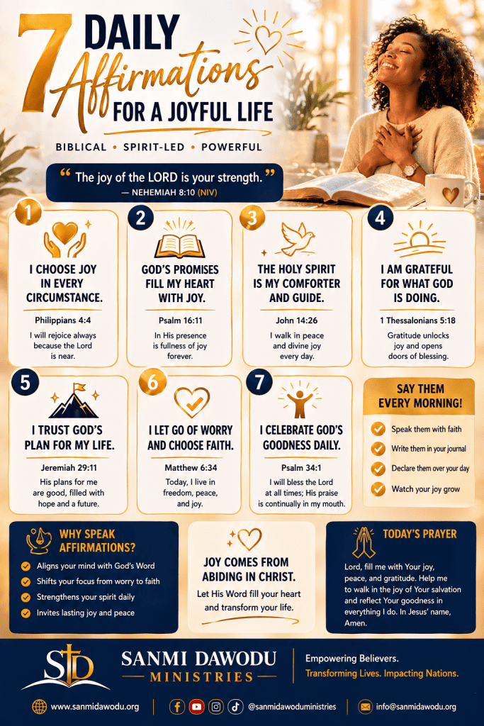 7 daily affirmations for a joyful life