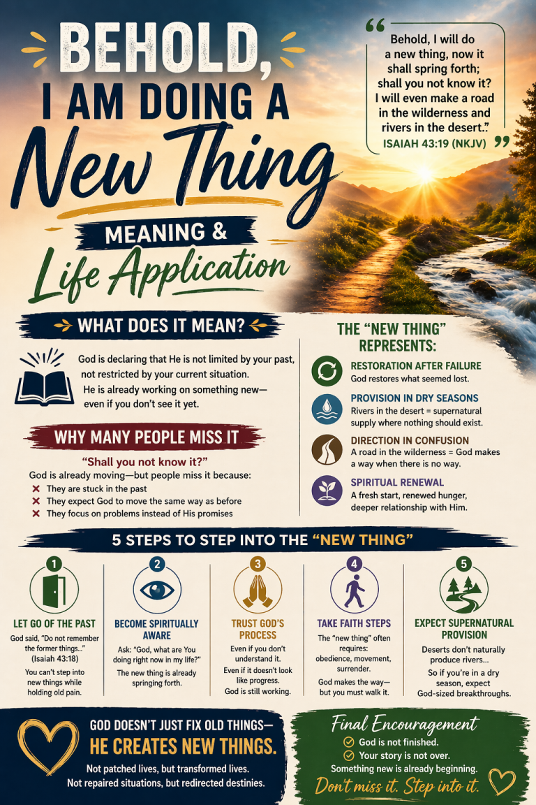 Behold I Am Doing a New Thing – Meaning & Life Application