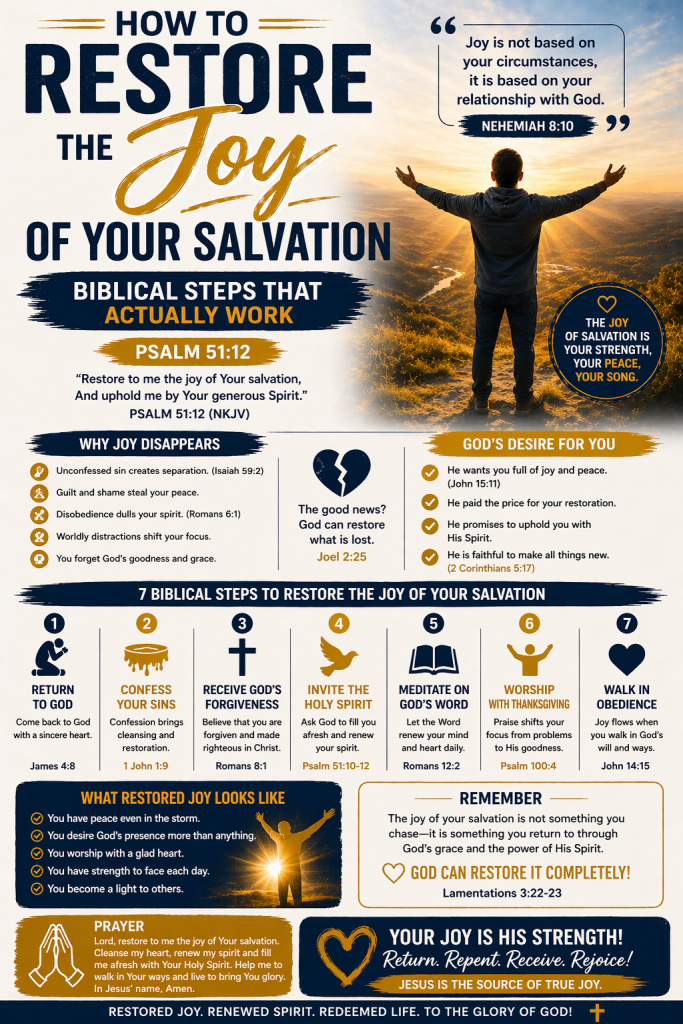 how to restore the joy of your salvation