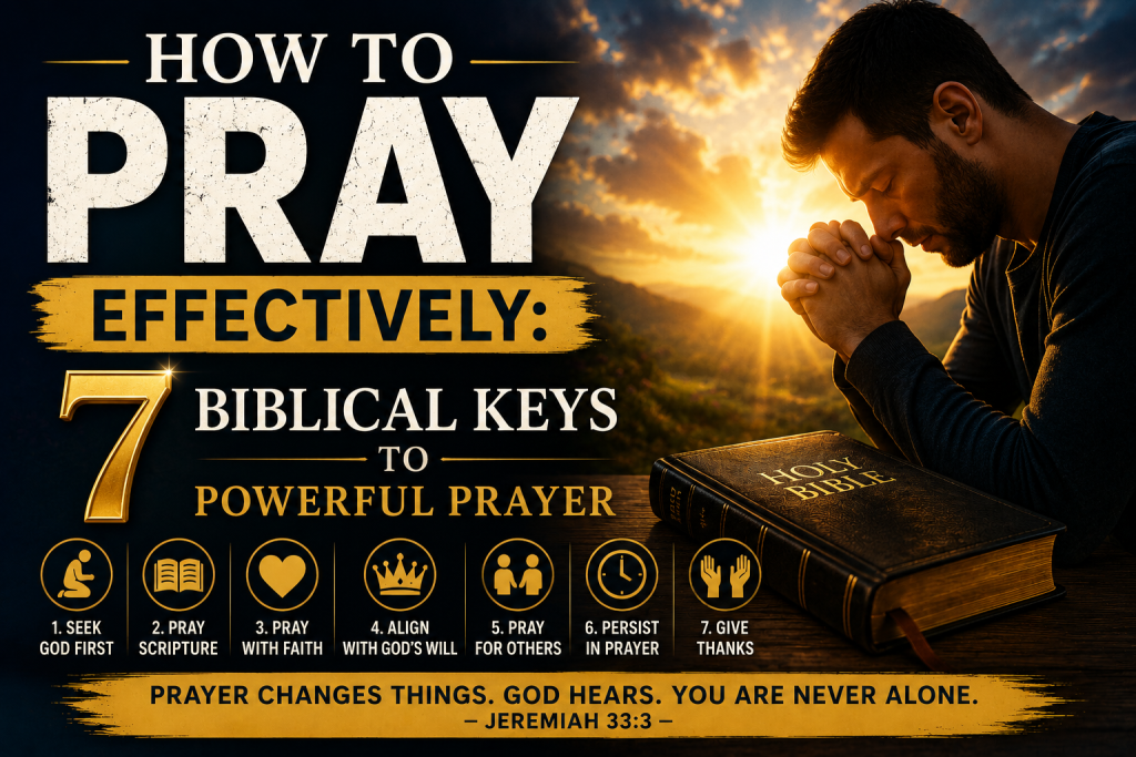 how to pray effectively 7 biblical keys to powerful prayer