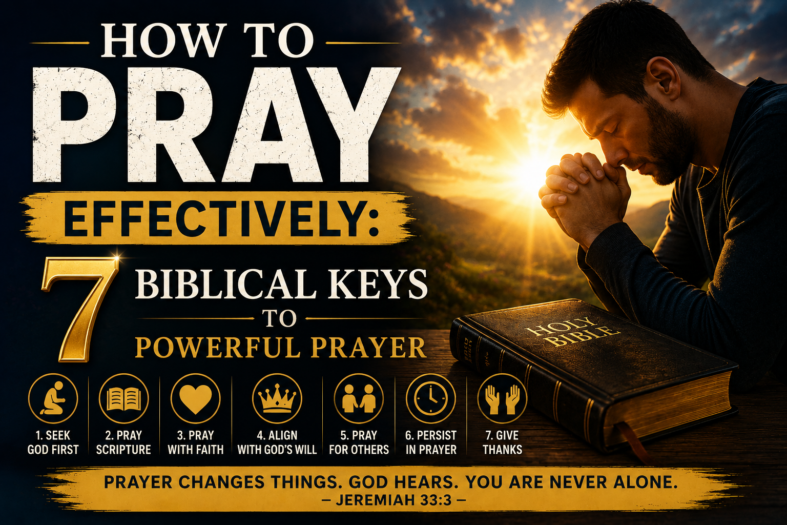 how to pray effectively 7 biblical keys to powerful prayer